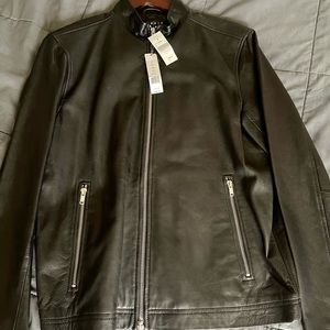 NEW TAGS Theory Butter Soft Leather Jacket Coat Morvek Black M $995